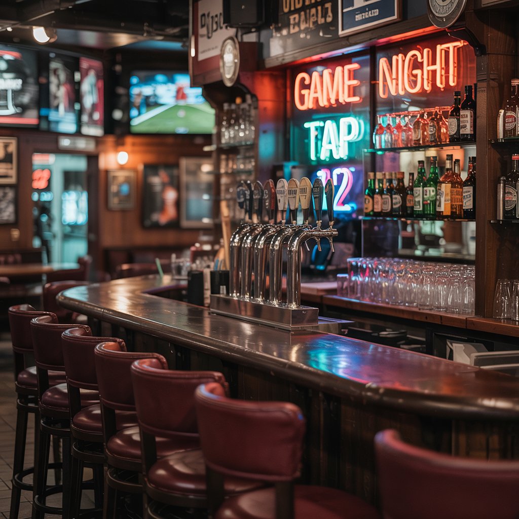 Sports bar food and drinks
